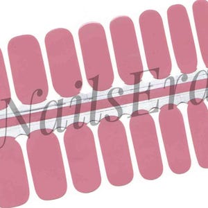 Dusky Pink Nail Wraps: Easy Application Nail Stickers image 1