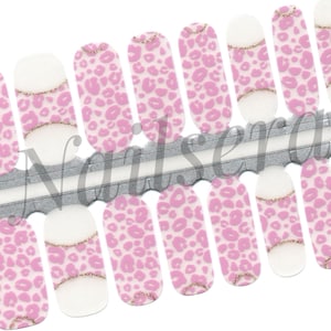 Pink spot Overlay Nail Wraps, Nail Strips,  Nail Stickers