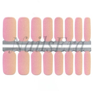 Coral Pink Nail Polish Wraps: Easy Application Nail Stickers