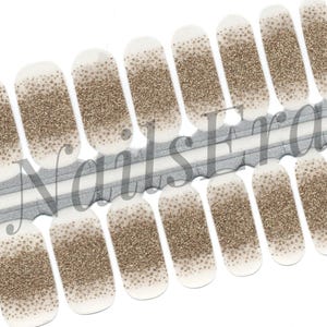 Gold sparkle Nail Wraps, Nail Strips,  Nail Stickers