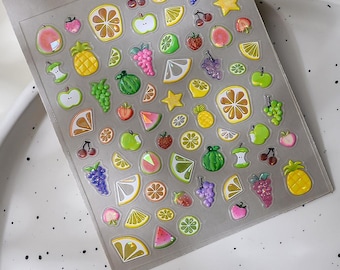 Nail Art Stickers Decals Summer Spring Fruit Jelly Self Adhesive DIY Nails