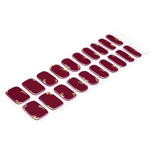 Red Gold flake Semi-cured Gel Nail Wraps / Nail  Strips / Nail Stickers