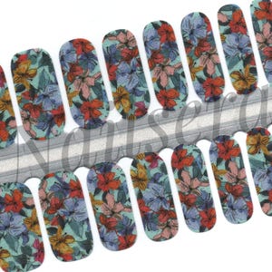 Floral Nail Wraps: Easy Application Nail Polish Strips