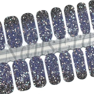 Blue Diamante Nail Wraps / Nail Stickers