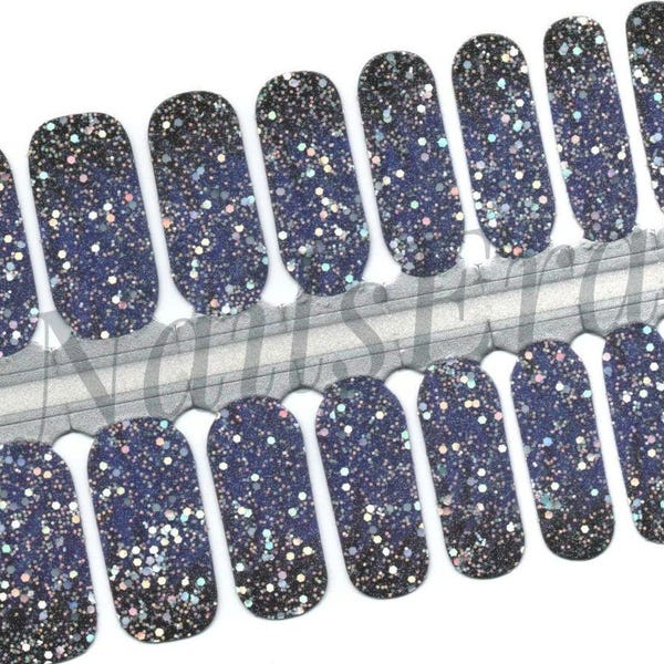 Blue Diamante Nail Wraps / Nail Stickers