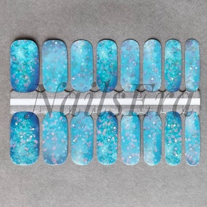 Winter Ice Frost Nail Wraps / Nail  Strips / Nail Stickers