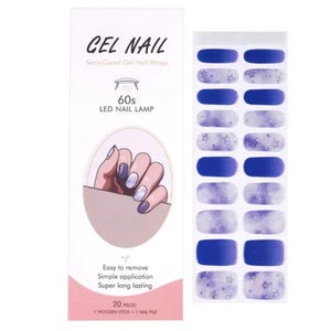 Winter Star Semi-cured Gel Nail Wraps / Nail  Strips / Nail Stickers