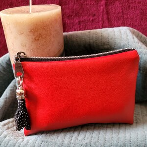 Cuero negro de imitación con multi-impresión Forro Grab & Go Wallet