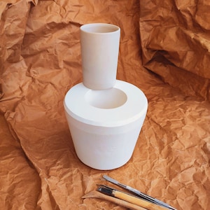 Mug plaster mold for slip casting, Create your own ceramic for pottery art with the slip casting mold method.
