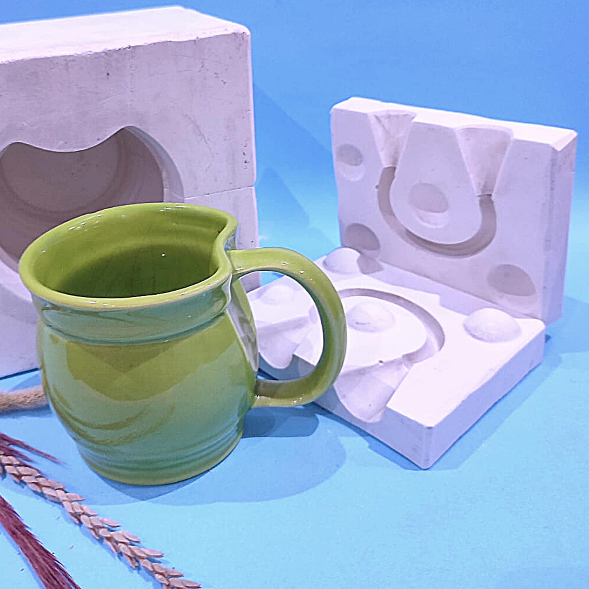 Slip Casting Ceramic Mug Handle Plaster Mold, Handmade Pottery Coffee ...