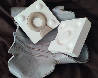 Slip casting ceramic mug handle plaster mold, handmade pottery coffee cup handle mould