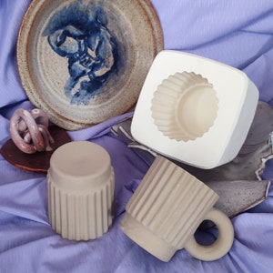 slip casting molds for ceramics, plaster moulds for pottery cups, bowls, and planters