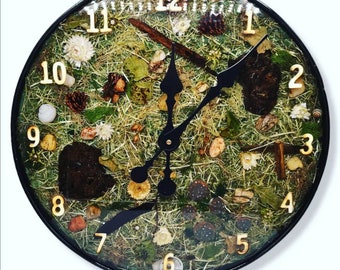 Alpine clock, wall clock, steel ring clock, XXL clock, iron ring clock