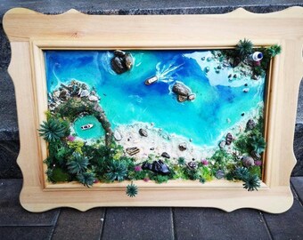 mural, 3D picture, picture, frame