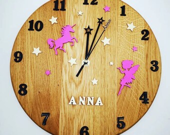 Clock, wall clock, kids clock, personalized clock