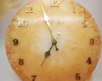Clock, wall clock, epoxy clock