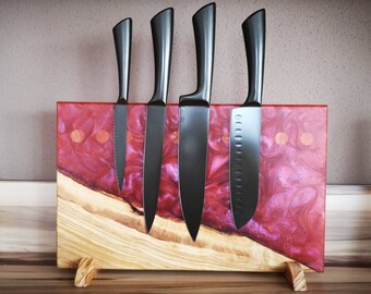 Magnetic knife holder, knife strip