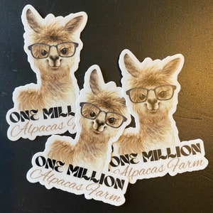 Johnny Depp one Million Alpacas Farm Sticker - Etsy