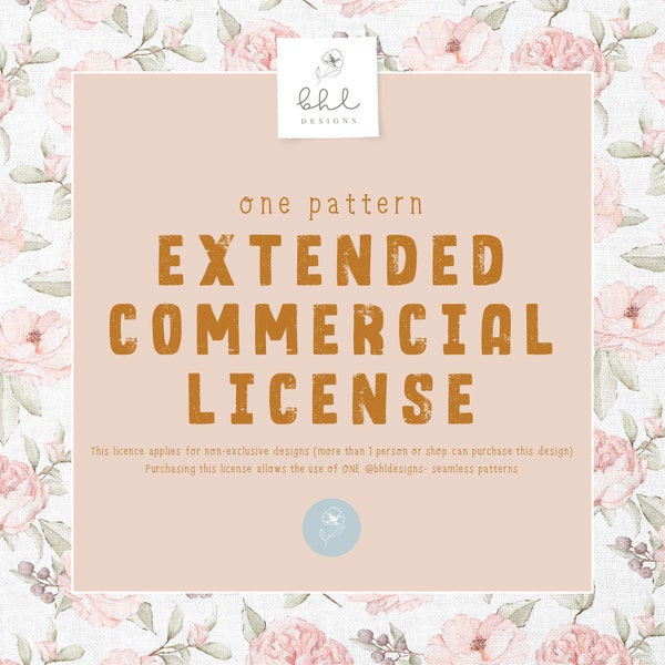 Extended Commercial License - Non-Exclusive Extended Commercial-Use For One bhldesigns Pattern