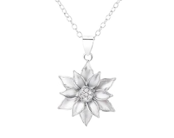 Edelweiss Mayflower Pendant in 925 Silver