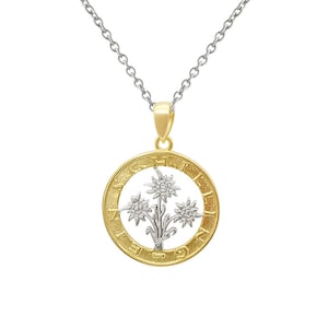 Pendant Edelweiss Schilling 1985 silver 925