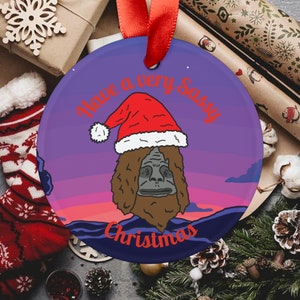Sassy the Sasquatch Christmas Ornament with Ribbon | Aussie Gift| Australia Gift | Aussie theme | The Big Lez Show | Funny Gift|Christmas