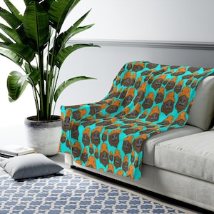 Sassy the Sasquatch plush velveteen blanket | The Big Lez Show | cartoon blanket | Webshow blanket| sassy blankey Aussie theme