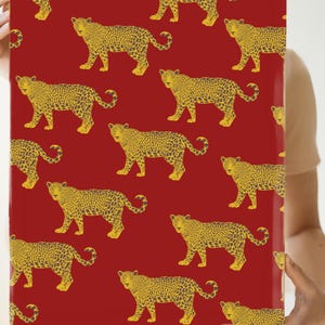 Leoparden auf gespannter Leinwand Kunst, Wildtier Wohnkultur Poster Malerei, Dschungel Tier Wand Druck, Safari home Dekoration