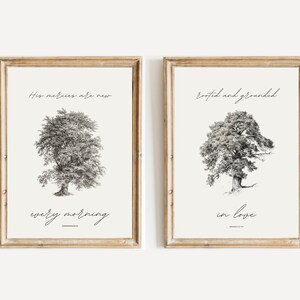 Set of 2 prints Scripture Wall Art, Mercies Bible Verse Wall Art, Rooted Grounded Printable Wall Art, Scripture Wall Art, Christian Prints