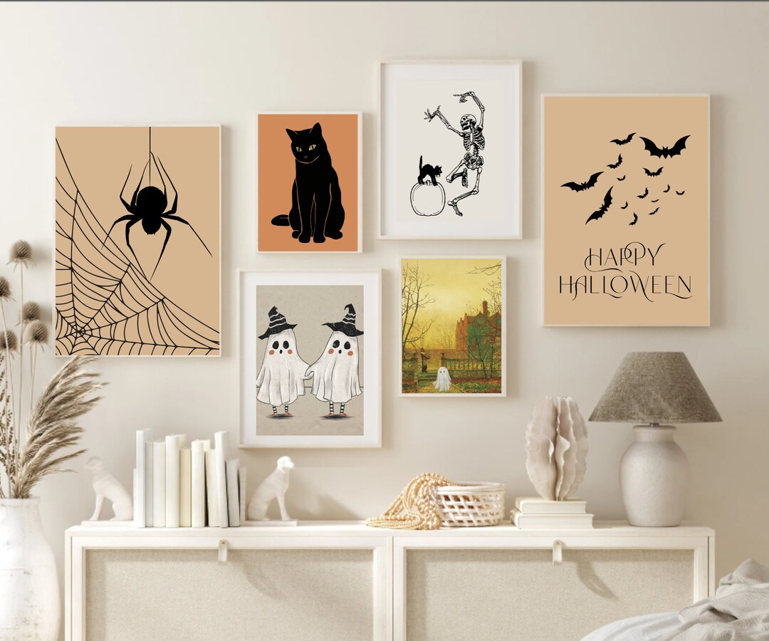 Halloween Art Mega Bundle Set, Set of 8, Halloween Gallery Wall ...