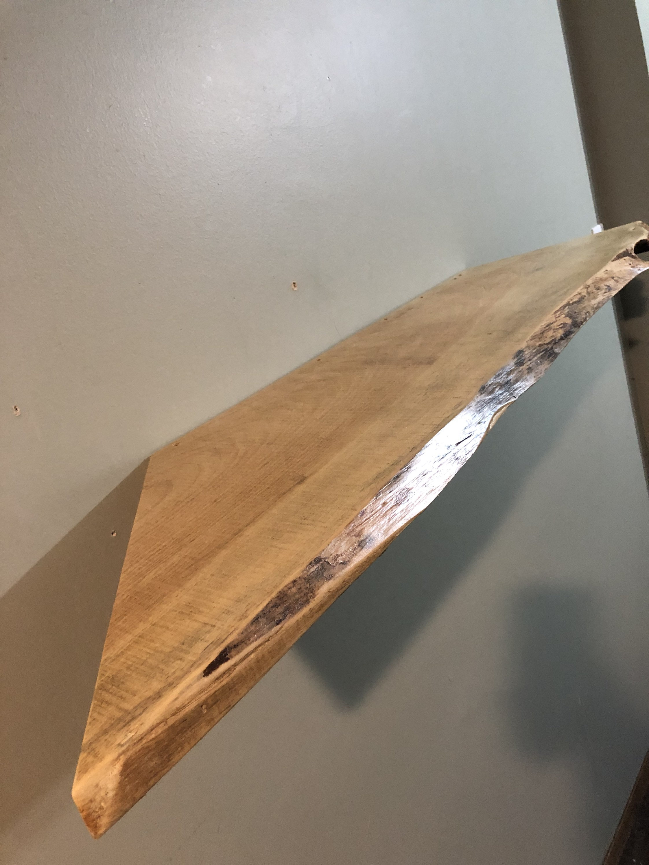 Live Edge Floating Shelf With Adaptable Hang Ledger Board Etsy
