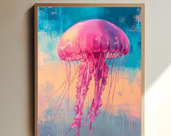 jellyfish poster, Jellyfish wall art, Jellyfish Wall Art, Jellyfish Home Decor, Bathroom Decor, Jellyfish Bathroom, Jellyfish Print