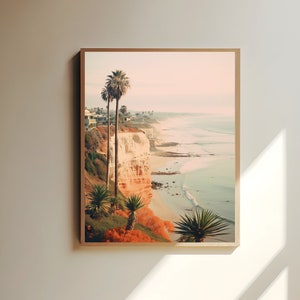 California Coastline Poster, Serene Beach Wall Art, Majestic Coastal Landscape, Pacific Ocean View Decor, Coastal Wall Art, California Art