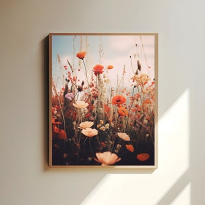 Vildblommaposter, Väggkonst med vildblommor, Tryck med vildblommor, Blommig väggkonst, Botanisk väggkonst, Dekor med vildblommor, Botaniskt tryck, Bohemisk konst
