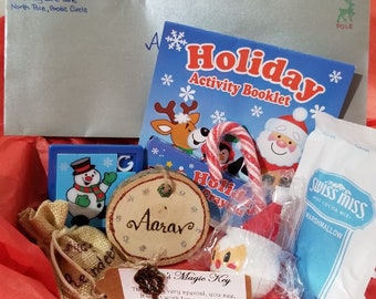 Personalized Christmas Eve Santa Box - Letter from Santa, Magic Reindeer Food, Santa's Magic Key, Personalized Ornament, Box From Santa