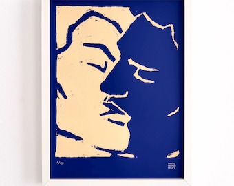 The kiss, serigraphy limited edition - screen print