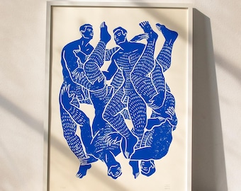 Cuatro hombres, serigrafía XL de edición limitada - impresión en pantalla