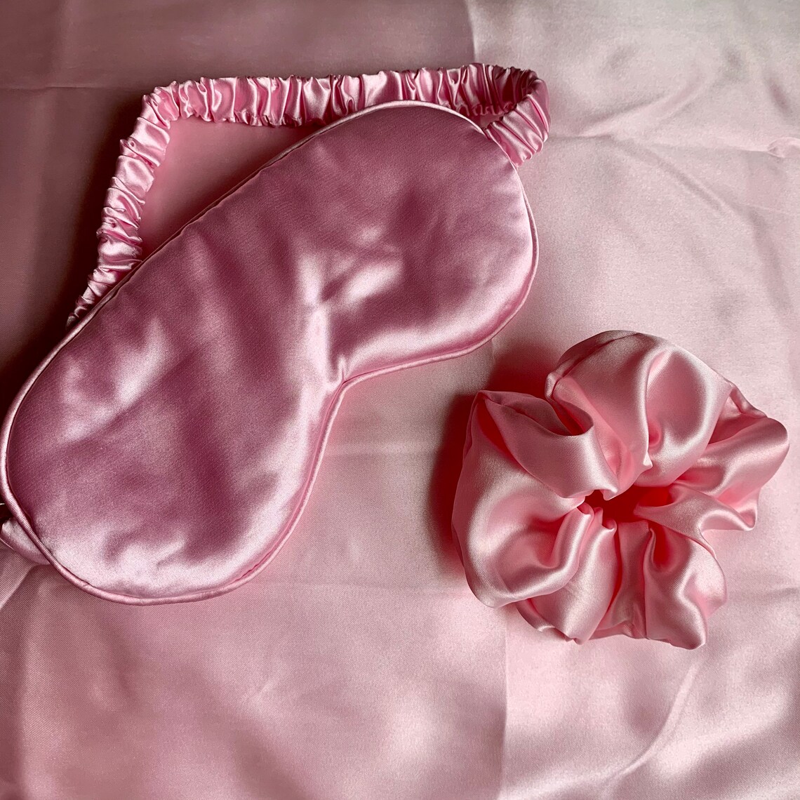Luxury Satin Sleep Set with Pillowcase Eye Mask & Scrunchie Etsy