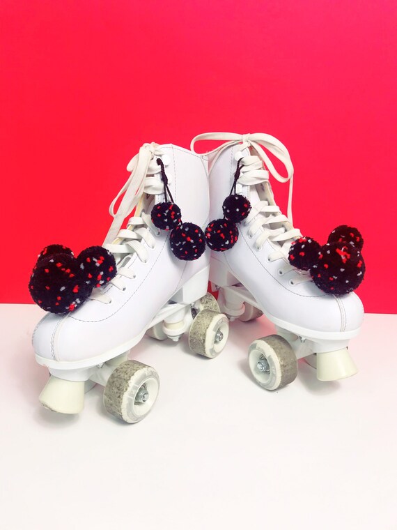 Roller Skate Pom Poms/ Mickey Skate Pom Poms/ Rollerpoms Etsy