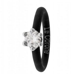 Anillo de moda para mujer Le Corone, anillo de silicona, plata, bisutería, regalo para el amor, regalo para ella, talla ajustable, anillo minimalista
