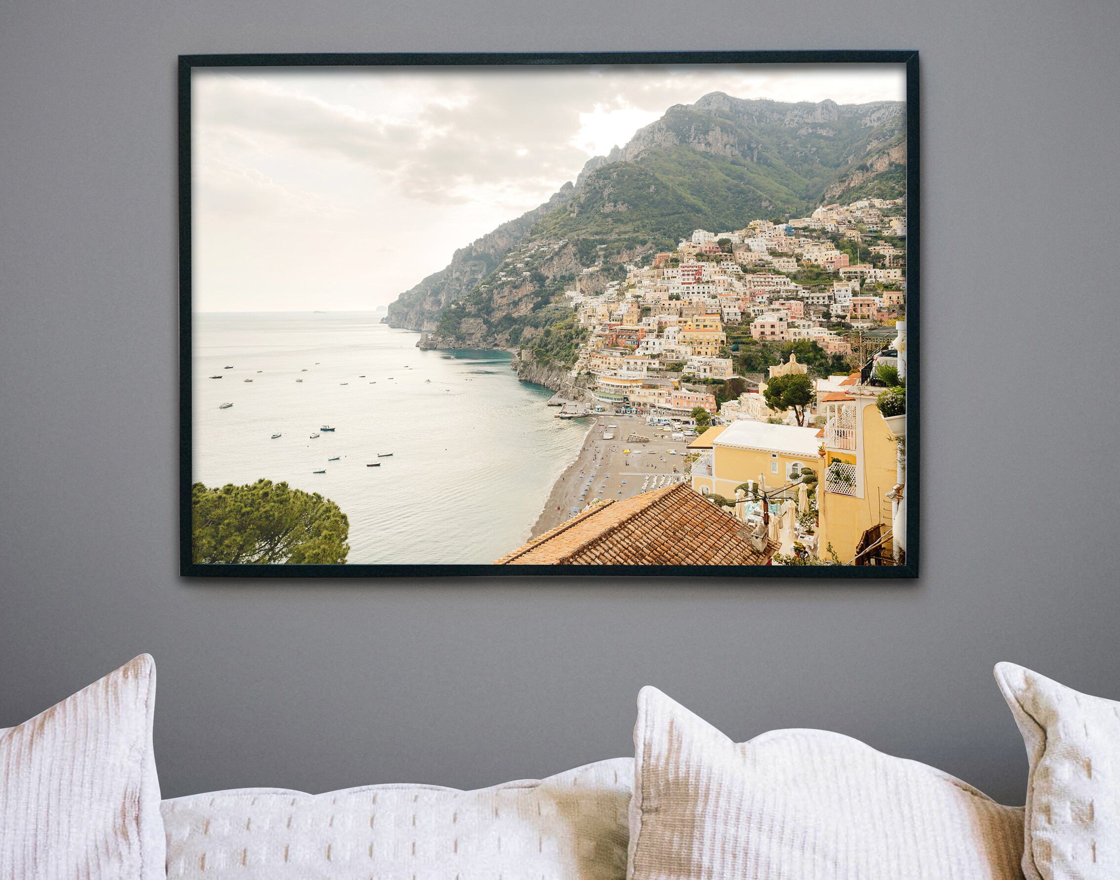 Positano Beach Print. Downloadable Print. Amalfi Italy Beach - Etsy