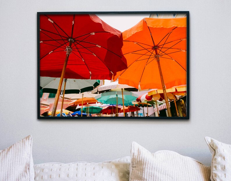 Umbrella Italy Beach Wall Print. Digital Download. Italy Wall | Etsy
