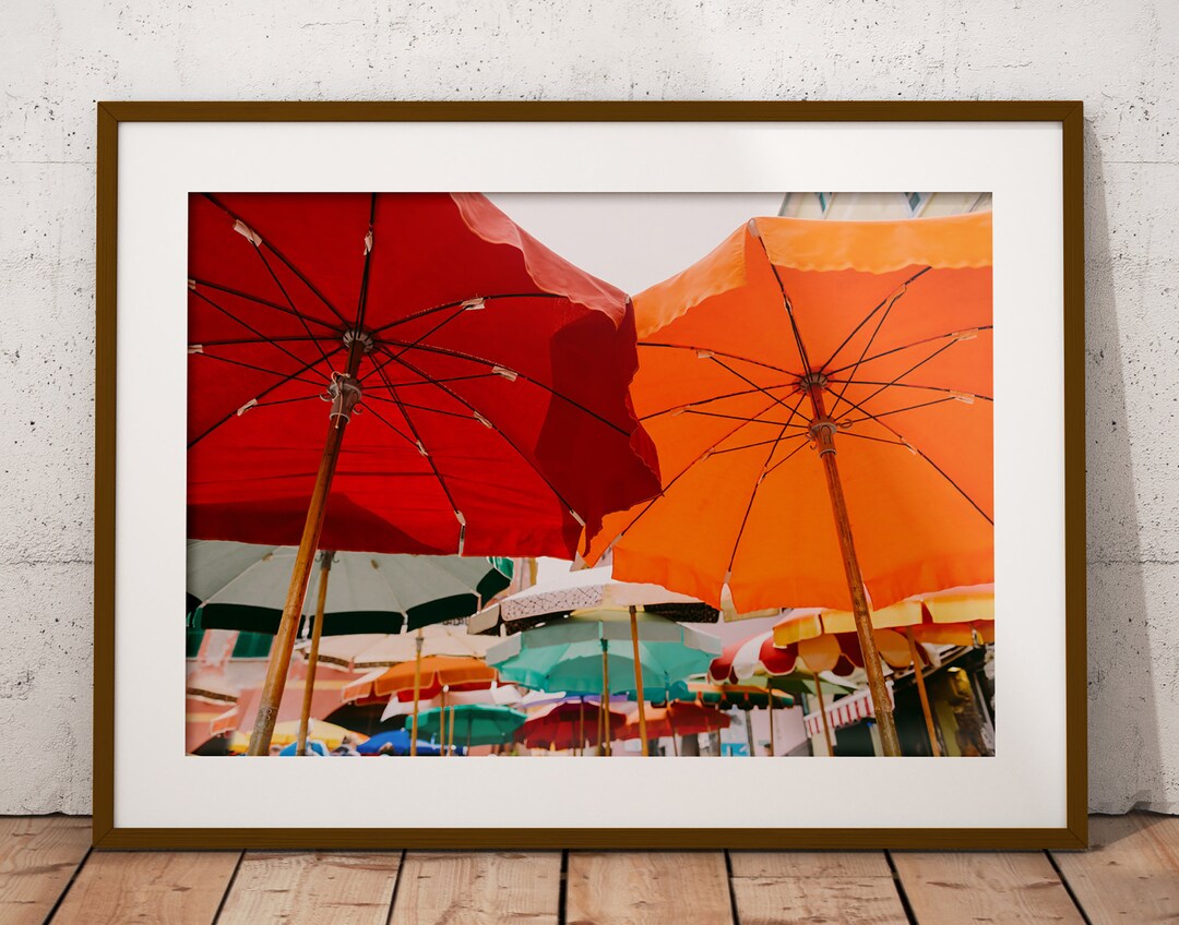 Umbrella Italy Beach Wall Print. Digital Download. Italy Wall - Etsy