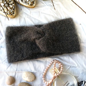 Black mohair headband