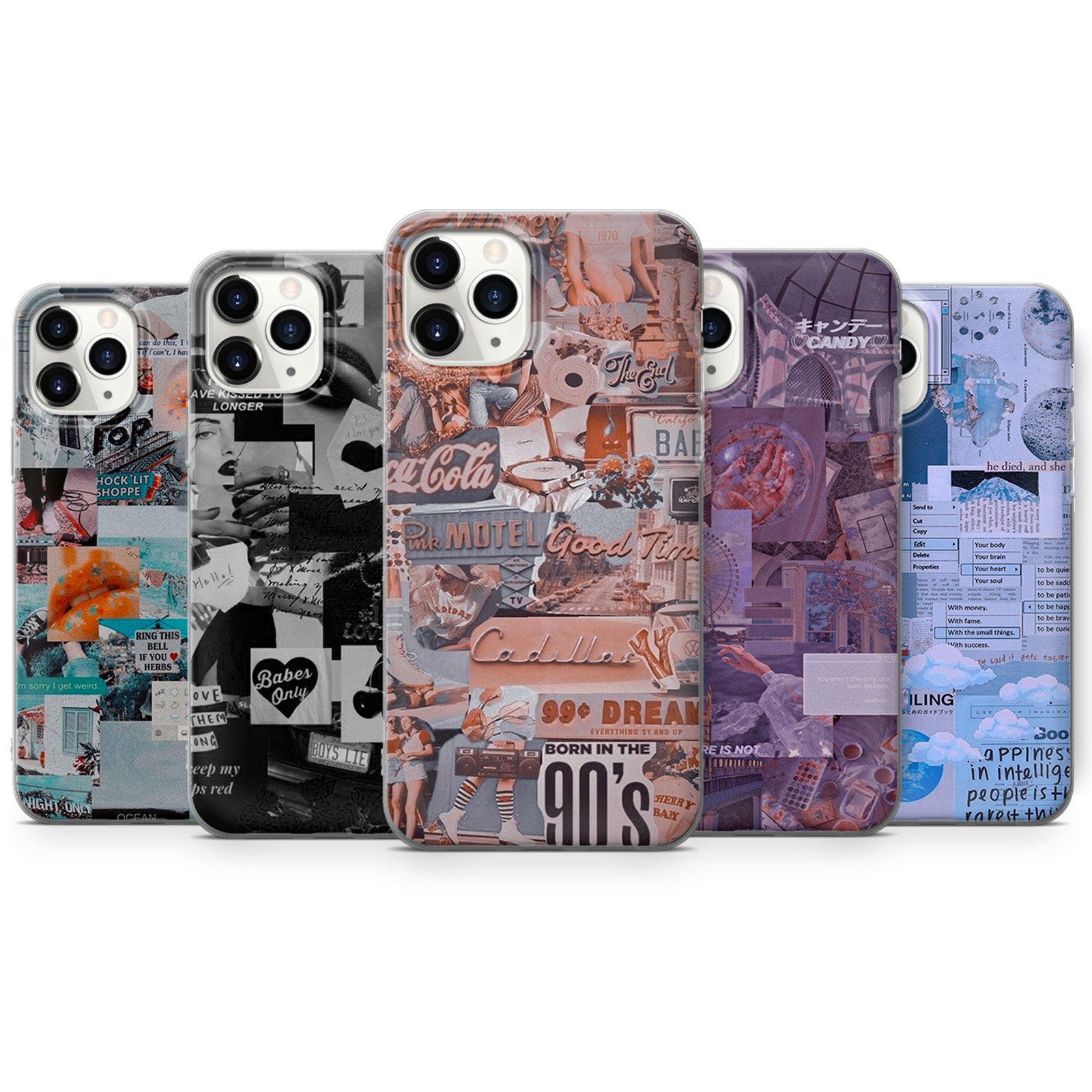 Aesthetic Collage Phone Case fits for iPhone 8 XS XR 11 Etsy