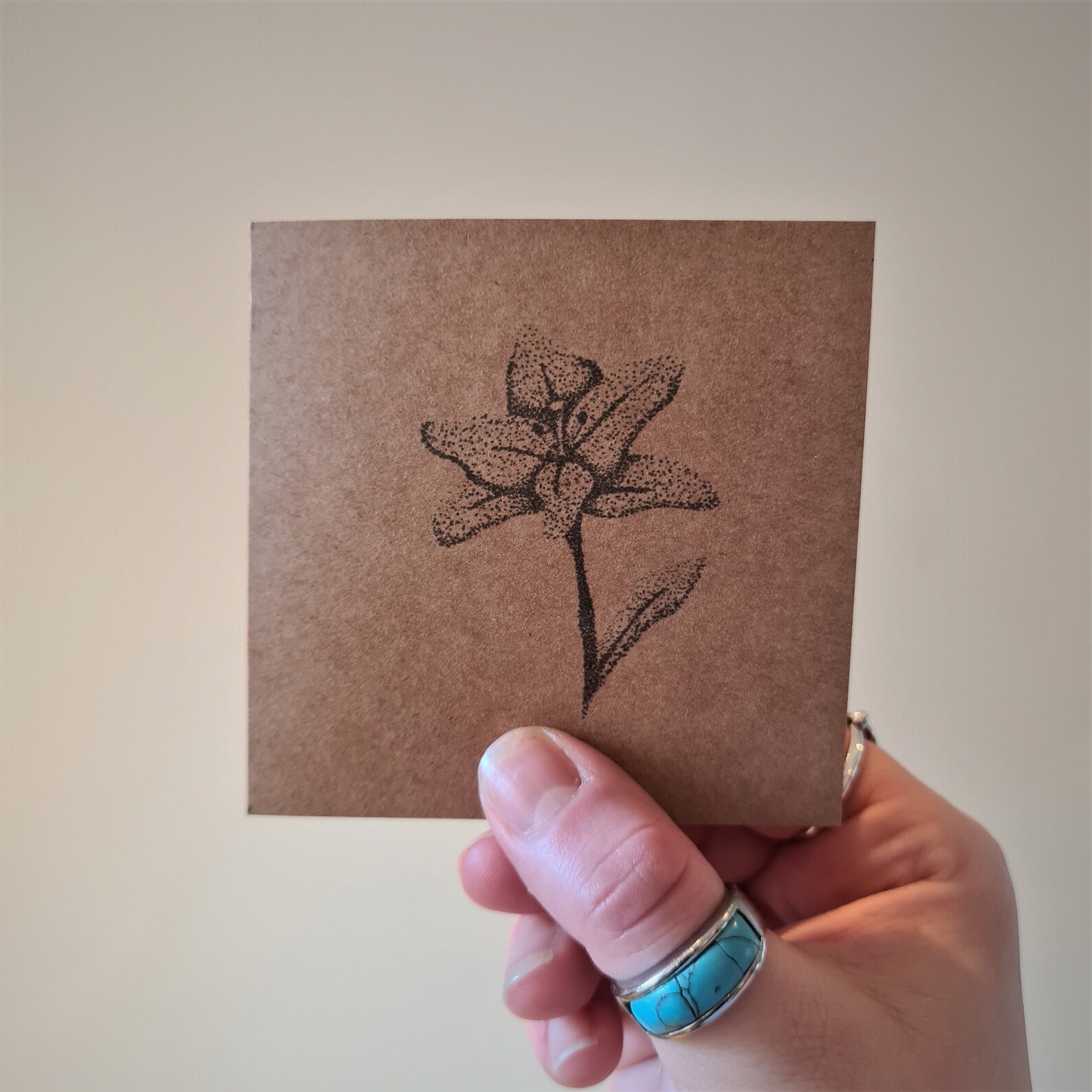 Lily / Home Decor / Greeting Cards / Dotwork Illustration / Etsy