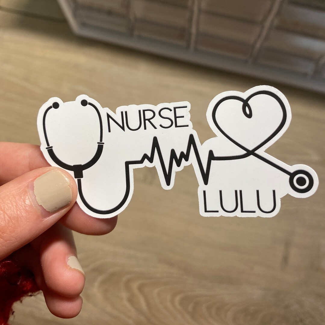 Custom Nurse Name Sticker Nurse Custom Sticker Future Etsy
