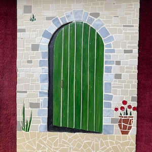 Mosaic wall art - Doorway to the old kitchen garden