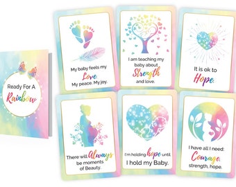 Pregnancy After Loss Affirmation Cards (20), rainbow baby gift, pregnancy after baby loss gift, pregnancy after loss anxiety, baby shower