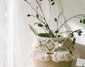 Handmade Bohemian Tassel Wicker Basket, Rattan Basket, Boho Style, Home Decor, Storage Organizer, Gifts, Home and Living, Laundry Basket